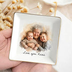 Noni Personalized Mom Photo Jewelry Dish, Custom Ceramic Trinket Tray for Grandma, Birthday Ring Dish Gift, Moms Day Gift from Daughter, Love You Mama Present 3 - color: Style3