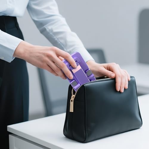 Phone Stand for Desk, Cell Phone Holder Adjustable Cellphone Stand for Desk Height Angle Adjustable Stands, Anti-Slip Base, Compact Design for iPhone Android Devices (Purple, 2Pack) - color: 09-Violet