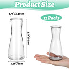 12 Pieces Glass Bud Vases for Centerpieces Clear Bulk Small Flowers Vases, Modern Minimalist Cute Decorative Table Centerpieces for Decor Wedding Birthday Party Home Living Room