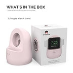AhaStyle iWatch Stand Silicone Charging Dock Holder for Apple Watch Ultra 2, Ultra, SE2, Series SE, 7 6 5 4 3 2 1 (45/44/42/41/40/38mm), (Pink) - color: Pink