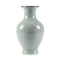 Chinese Ceramic Art Handmade Antique ice Crack Glaze vases Big China Porcelain Flower Bottle Vase Mild Mint Green - color: Mild Mint Green
