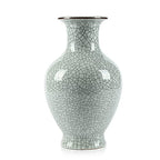 Chinese Ceramic Art Handmade Antique ice Crack Glaze vases Big China Porcelain Flower Bottle Vase Mild Mint Green - color: Mild Mint Green