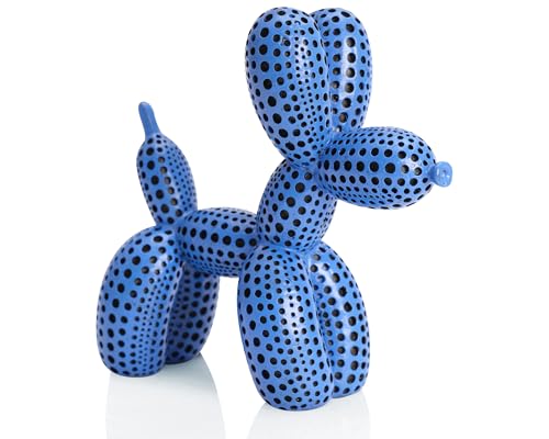 Balloon Dog Statue Decor Polka Dot Dog Cool Stuff to Put on Shelves, Blue Balloon Dog Statue Decoration Fun Paperweight, 5 inch Versatile Color Options - color: Blue