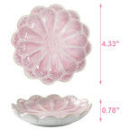 Lotus Ceramic Jewelry Tray, Small Trinket Jewelry Ring Holder Organizing Dish, for Parents Daughter Friends Sister, Birthday Gifts for Women, Pink - color: Pink