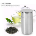 Tyenaza Tea Canister, Double Seal Stainless Steel Tea Tin Canister with Airtight Double Lids for Loose Tea Coffee Candy Herbs and Spices Storage(l) - size: l