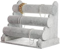 Removable Jewelry Stand Bracelet, Necklace, and Watch Holder - color: B- Gray Velvet