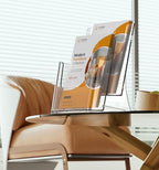 FUCDTEFC Acrylic Brochure Holder 8.5x11 & 4 x9 Inches, Clear 2 Tier Literature Magazine Stand Brochure Display Stand w Removable Divider Universal, Pamphlet Flyer Holder for Wall Mount or Countertop - size: 1 Pack 2-Tier Brochure Holder