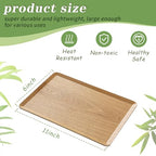 Wooden Trays for Eating, Decorative Serving Trays for Party, Great for Tea Tray, Bar Tray, Breakfast Tray - 6 x 11 Inch