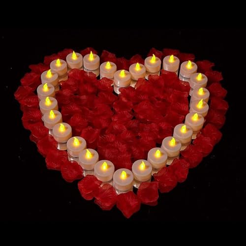 Hanzim LED Tea Lights Candles- 12PACK Warm Yellow Flameless Candles Realistic and Bright Flickering Long Lasting 200Hours for Holiday Celebration,Party,Home Decoration,Battery Operated - color: warm yellow, size: 12pack