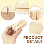 60Pcs 2.75x1.38 Inches Wood Table Number Stands Wood Place Card Holders Picture Holder Acrylic Sign Holdersr for Ceremony Birthday Party Home Decoration ﻿ - size: 2.75" 60pcs