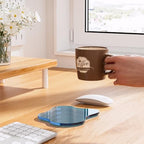 Acrylic Coaster for Desk, Clear Bar Drink Coaster, Clear Cloud Shape Coffee Cup Coaster, Perfect for Tabletop Protection and Accessories Display. - color: Transparent Blue
