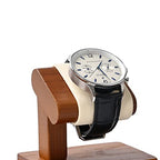 Solid Wood Single Watch Display Stand for Men Jewelry Watch Showcase Stand Display (Beige) - color: Beige