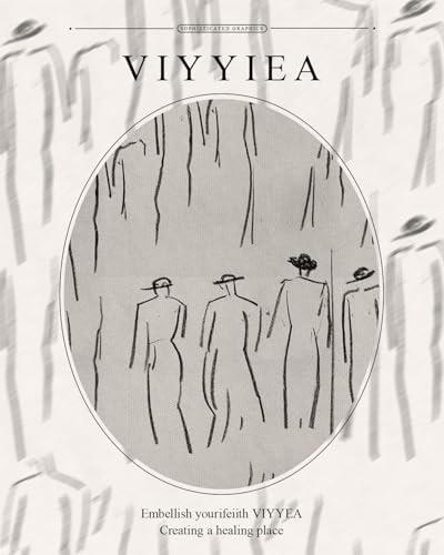 VIYYIEA Gold Framed Wall Art Canvas Print Home Decor Abstract Wall Art Room Decor Minimalist Portrait Artwork Shelf Decorations Vintage Bathroom Prints Line-Drawn Pictures Farmhouse Office 11x14in - color: Crowds, size: 14"L x 11"W