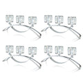 4 Pcs 3-Arm Crystal Tealight Candle Holders, Elegant Metal Arch Candlestick Centerpiece for Wedding, Party, Dining Room Table Decorations, Anniversary (4, Silver-3 Arm) - size: Silver-3 Arm
