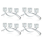 4 Pcs 3-Arm Crystal Tealight Candle Holders, Elegant Metal Arch Candlestick Centerpiece for Wedding, Party, Dining Room Table Decorations, Anniversary (4, Silver-3 Arm) - size: Silver-3 Arm