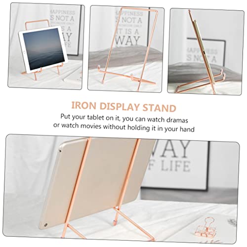 1pc Minimalist Iron Desktop Display Stand for Tablets Artwork and Books Metal Holder for Decor