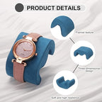 uxcell 2pcs Watch Case Pillows, M Shaped Watch Display Pillow Velvet Watch Cushion Replacement for Watch Bracelet Display Storage Blue - color: Blue