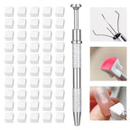 62Pcs Nail Art Brushes Tools,5 Pcs Liner Brushes for Nails,Nail Sponges for Ombre with Grabbing Pen, Dual Tipped Silicone Dotting Sculpture Pen and Mixing Palette Pen Holder, Nail Design Brushes - size: Medium