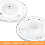Patelai 36 Pieces Clear Glass Pillar Candle Holder Plates 4 Inch Round Glass Candle Plate Small Flat Tray for Dining Table Centerpiece Wedding Spa Home Party Decoration