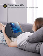 Lamicall Tablet Pillow Stand, Pillow Soft Pad for Lap - Tablet Holder Dock for Bed with 6 Viewing Angles, Great Gifts, for 4-13" Tablets, Like iPad Pro 11, 13, Air, Mini, Kindle, Galaxy Tab, E-Reader - color: Grey
