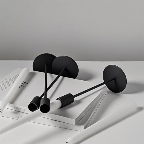 Set of 3 Black Taper Candle Holders, Metal Black Candlestick Holders, Tall Candle Holder, Fits 3/4 inch Thick Candle&Led Candles, for Table Centerpiece, Wedding, Dinning, Party Home Decor - color: Black Color, size: 3PC