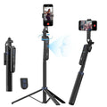 USKEYVISION 70” Auto Face Tracking Tripod, Extendable 360° Rotation Phone Tripod for iPhone and Android, Selfie Stick for iPhone w/Remote Control,Phone Holder Video Recording for TikTok(UTK-01) - size: UTK-01(auto face tracking tripod)
