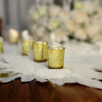 WGV Gold Speckled Tea Light Votive Candle Holder 2.2x2.75, Small Tiny Utility Cylinder Mercury Glass Vase, Home Accent Decor, 1 Pc - color: Gold-cylinder-2.75"