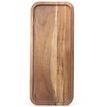 Small Wooden Serving Platters Acacia Charcuterie Boards Rectangle Wood Tray Home Decor Serving Cheese Board Appetizer Snack Plates Kitchen Dinner Platter for Food Dish Rectangular Cake Dessert Trays - size: 14" x 6" x 0.6"