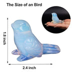 Opalite Crystal Bird Carving Hand Carved Gemstone Bird Figurine 2.4 Inch Polished Animal Sculpture Healing Stone Home Office Desk Decoration Gift Collection - color: Opalite Bird