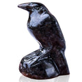 Natural Flame Stone Crystal Raven Statue 2" Healing Crystal Handmade Sculpture Guardian Pocket Statues Reiki Meditation Office Home Decoration Gift - color: Flame Stone