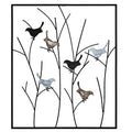 Lechesis Metal Birds on Branches Wall Art Decor Sculptures - 25" x 29 1/2"