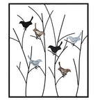 Lechesis Metal Birds on Branches Wall Art Decor Sculptures - 25" x 29 1/2"