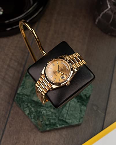 LYS&LYX Watch stand watch display stand watch holder watch Handcrafted watch holder (Green/Glod/Black) - color: green/glod/black