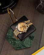 LYS&LYX Watch stand watch display stand watch holder watch Handcrafted watch holder (Green/Glod/Black) - color: green/glod/black
