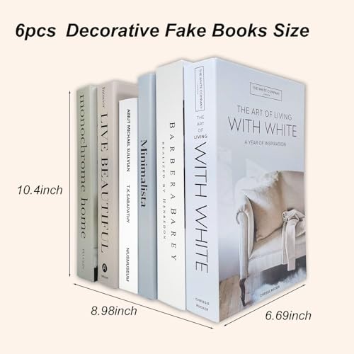 6 PCS DIY Faux Books for Decoration, Designer Luxury Modern Fake Decorative Books for Shelves Living Room Decorative Objects Entry Decor, Home Bookshelf Decor Coffee Table Stacked Book (Multicolor) - color: Multicolor