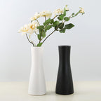 7 inch Ceramic Bud Vase Tall Conic Flower Single Stem Vase Small Bud Decorative Floral Vase Home Decorative Floral Centerpiece for Wedding Office (White)