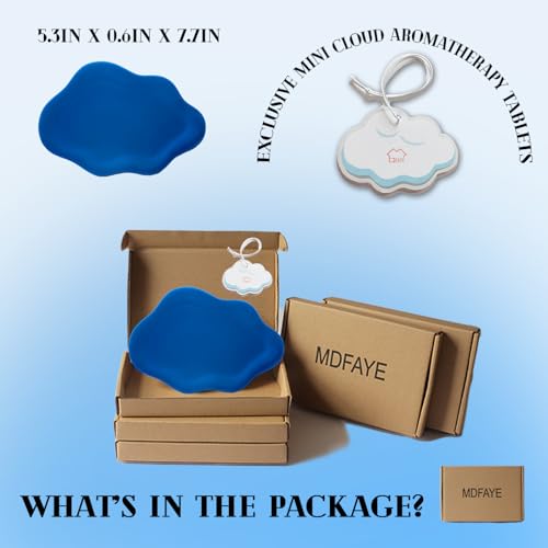 Jewelry Dish Trinket Tray for Women, Ring Dish Holder, Unique Cloud Shape Ceramic Plate Cute Things Vanity Aesthetic Room Decor Mother's Day Birthday (Klein Blue) - color: Klein Blue