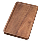VERTORGAN Acacia Wood Serving Tray,9.8x5.9 Inch Decorative Trays Platter for Coffee Table,Living Room,Bar,Party,Mini Charcuterie Boards Cheese Board,Home Decor - style: 9.8 x 5.9in
