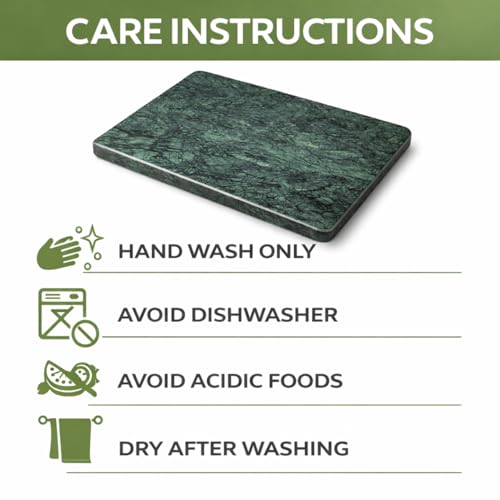 Marble Cheese and Pastry Board 16 x 12 Inch – Natural Carrara Marble Cutting Board and Serving Tray for Dough, Bread, Pizza, Charcuterie – Heavy, Non-Slip, Gift-Ready. - color: Green, size: 16"L x 12"W