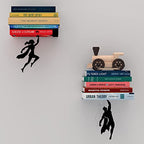 Artori Design Floating Bookshelf for Kids, Invisible Metal Book Shelf, Wall Decore Book Lovers Bookshelf (Wondershelf+Supershelf) - size: Wondershelf + Supershelf