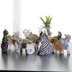 Zebra Table Sculpture - Resin Zebra Figurine - Black, White - African Safari Zebra Collectible for Bedroom, Living Room, Office, Bookshelf, Mantel, Entryway, Foyer, Nursery -5.9inch L x 3.54inch H