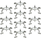 10pcs Large Crystal Ball Display Stand Silver Sphere Holder for 40-100mm Sphere - Metal Tripod Base for Crystals, Rock,Balls - color: Silver_Large-10pcs