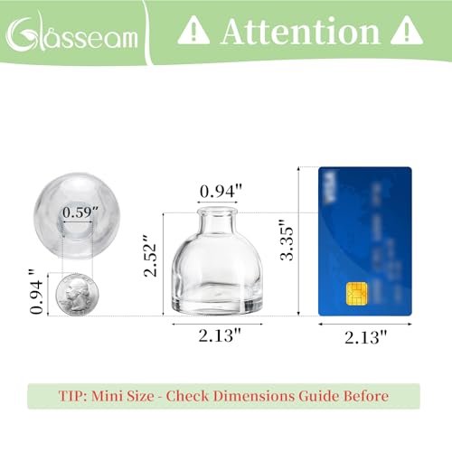 Glasseam Mini Bud Vases in Bulk 40: Clear Small Flower Vases for Centerpieces Cute Tiny Glass Vase for Flowers Modern Decorative Wedding Table Centerpiece for Dining Room Decor - color: 01-clear