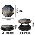 MOKKI 4 Pack Phone Grip,Cell Phone Holder for Smartphone,Finger Expanding Kickstand Stand - Luxury Black Rose Gold Marble Blue Gray