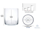 Royal Imports Flower Glass Vase Decorative Centerpiece for Home or Wedding - Cylinder Shape, 8" Tall, 6" Opening, Clear - size: 6" wide x 8" tall