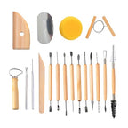 S & E TEACHER'S EDITION 19 Pcs Pottery Tools & Clay Sculpting Tools, Double Sided Ceramic Clay Carving Tool Set for Pottery Modeling Smoothing. - size: 19 PCS