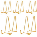 IBosins 5 Pack 6 Inch Plate Holder Display Stands, Metal Gold Frame Stand for Picture, Book, Photo Easel, Creation, Collectibles - color: Gold, size: 6 Inch