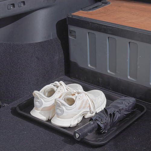 WATANIYA PET Boot Tray for Entryway Indoor, Heavy Duty Shoe Mat Tray 2 Packs, 16.7"x12.8" Waterproof Shoes Trays with Raised Edge, Outdoor Multi-Purpose Mats for Boots, Garden, Pets - color: Black, size: (2Pack) 16.7''x 12.8''