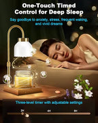 Candle Warmer Lamp with Timer - Upgraded Wax Warmer Lamp with Dimmable, Adjustable Height - Electric Candle Burner for Any Size Jar, Ideal Gift (White) - color: White