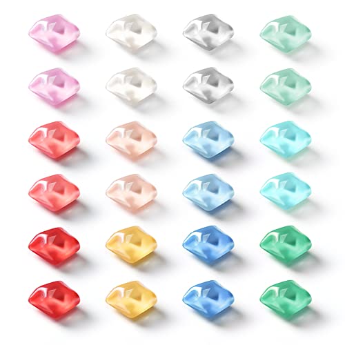 rhinocats Colorful Fridge Magnets，Cute Acrylic Mosaic Refrigerator Magnets for Office Kitchen Locker, 24 Pack of 12 Colors, Strong Holding Power - color: Acrylic Mosaic 24-pack 12-colors